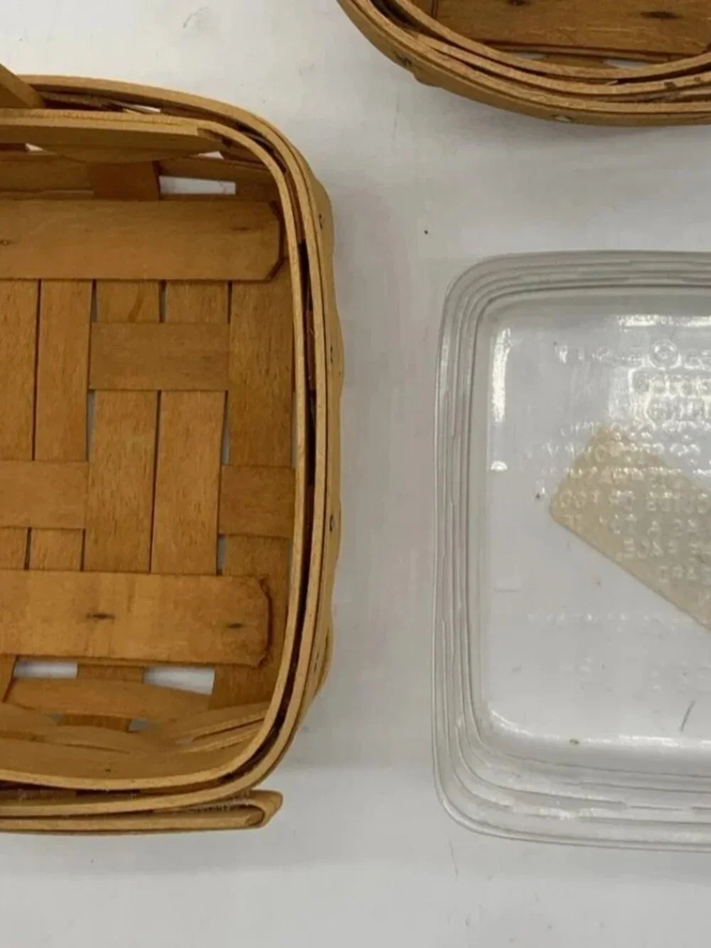 Longaberger Tarragon Booking Basket with Plastic Protector